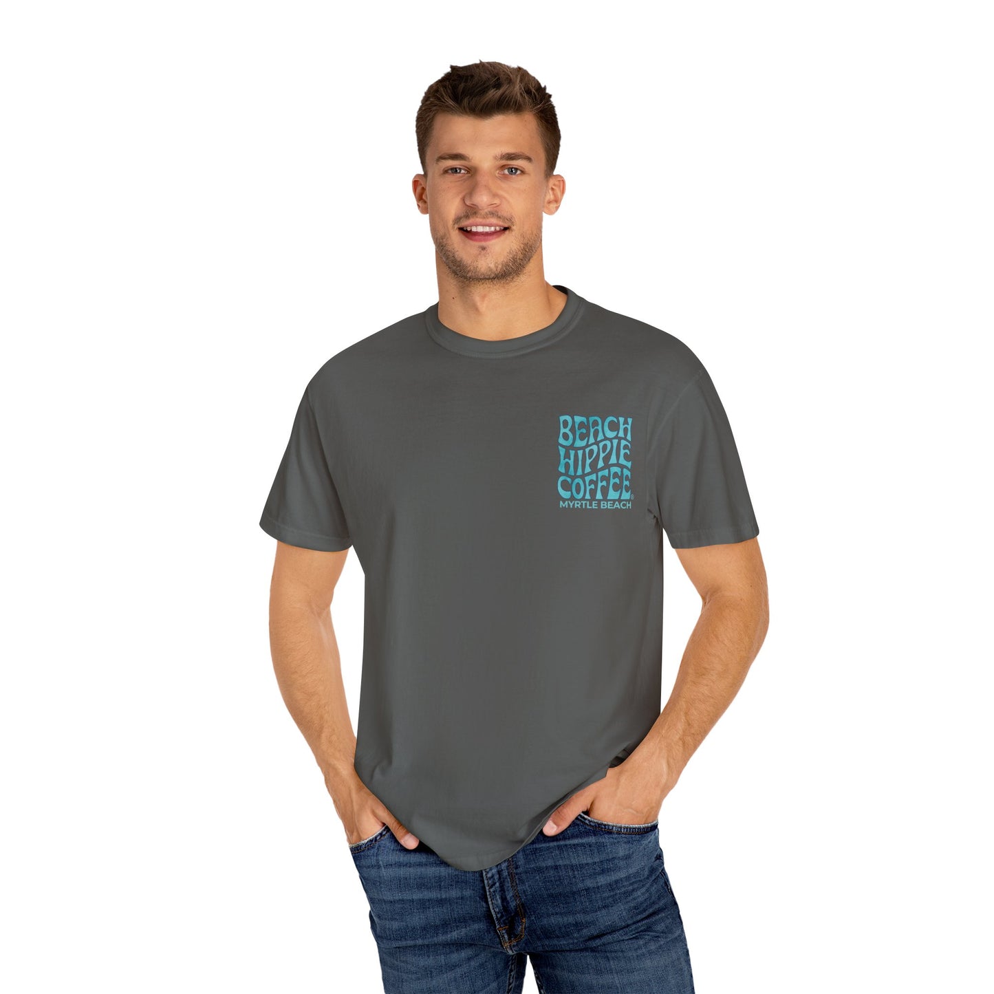 Beach Hippie Coffee Faith Can Move Mountains Tee