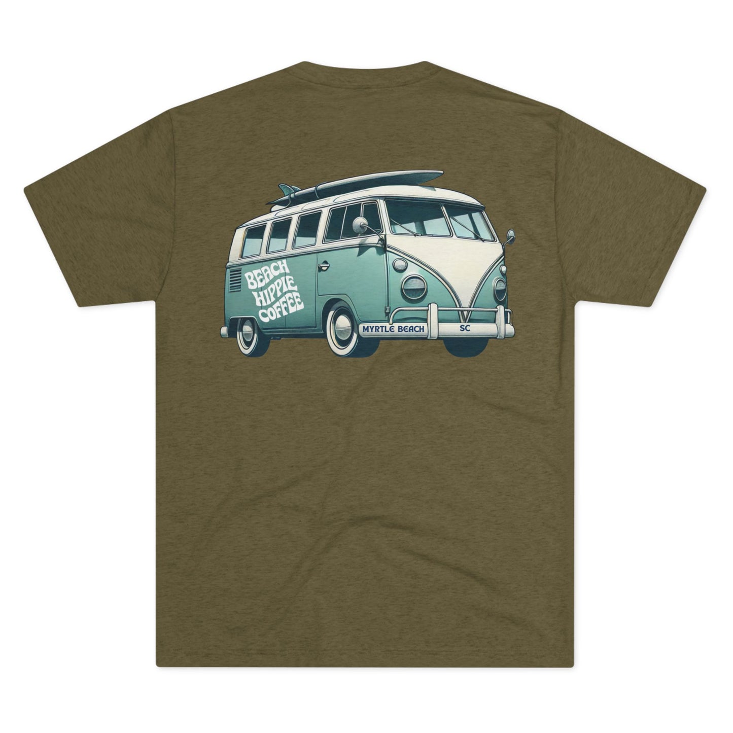 Beach Hippie Coffee Unisex Crew Tee - VW T-Shirt for Beach Lovers