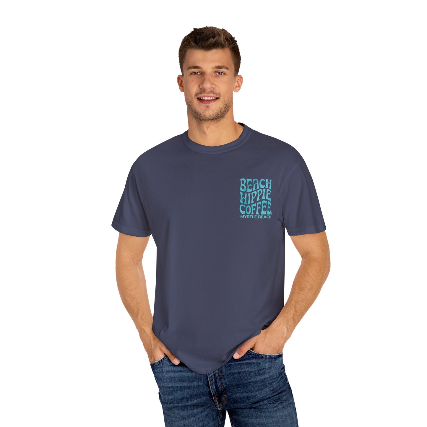 Beach Hippie Coffee Faith Can Move Mountains Tee