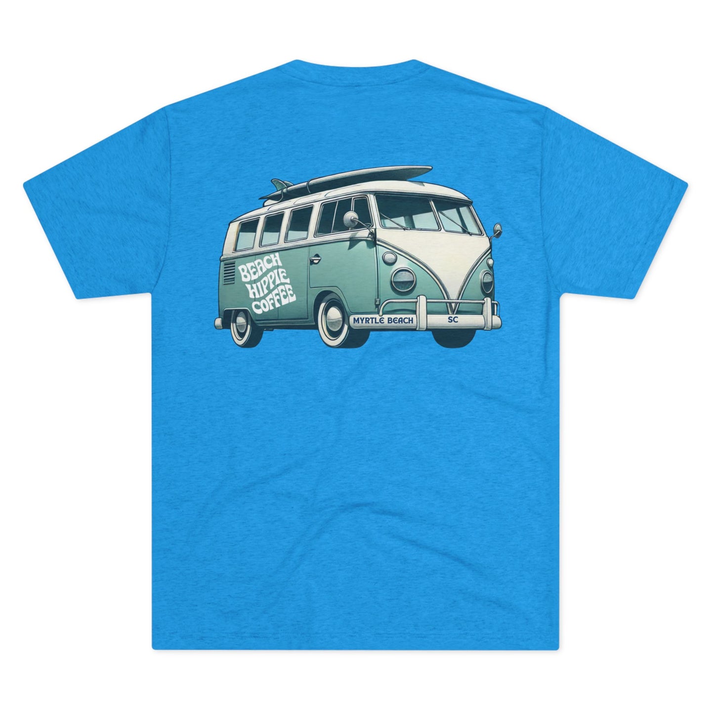 Beach Hippie Coffee Unisex Crew Tee - VW T-Shirt for Beach Lovers