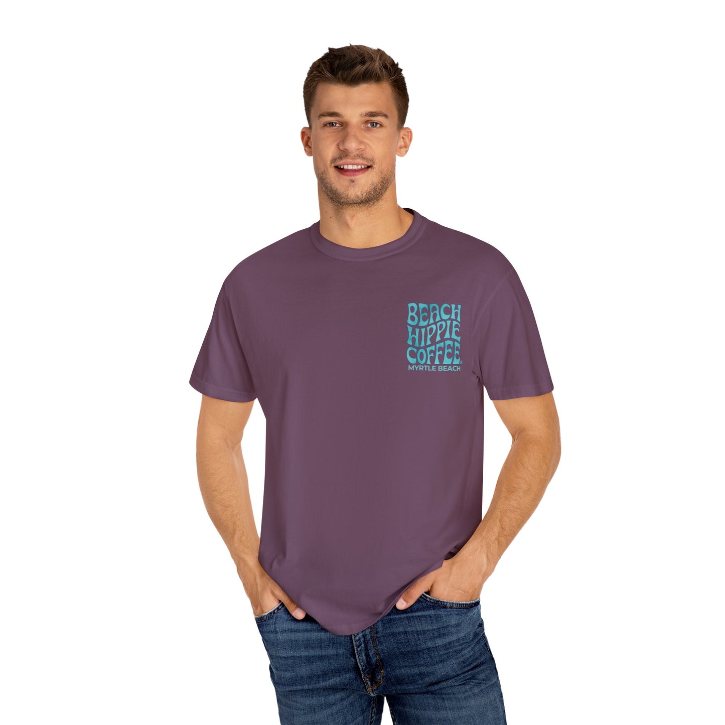 Beach Hippie Coffee Faith Can Move Mountains Tee