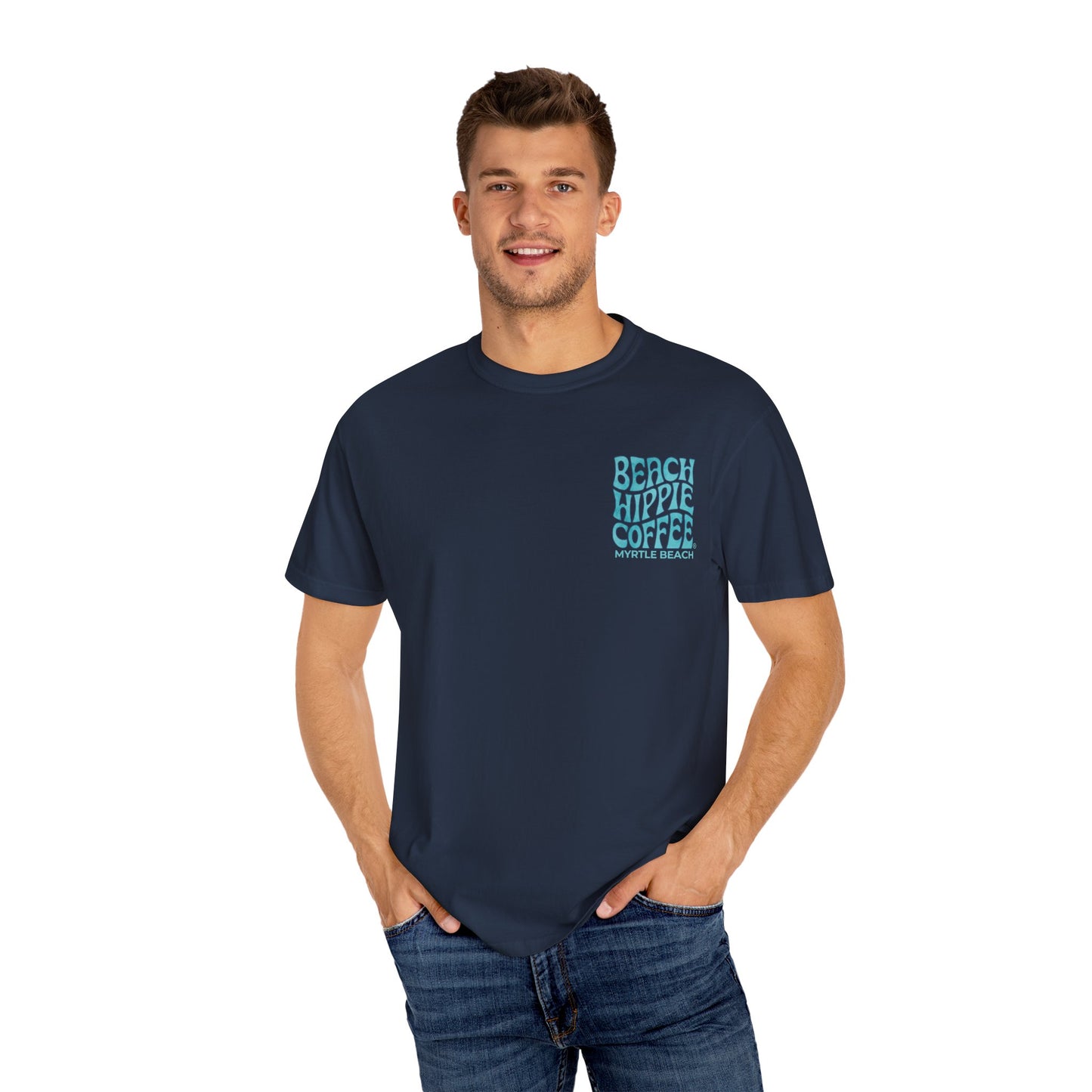 Beach Hippie Coffee Faith Can Move Mountains Tee