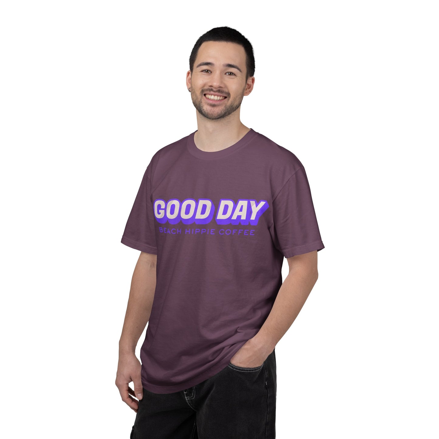 Good Day Graphic T-Shirt — "Today... I Am" Inspirational Beach Coffee Tee
