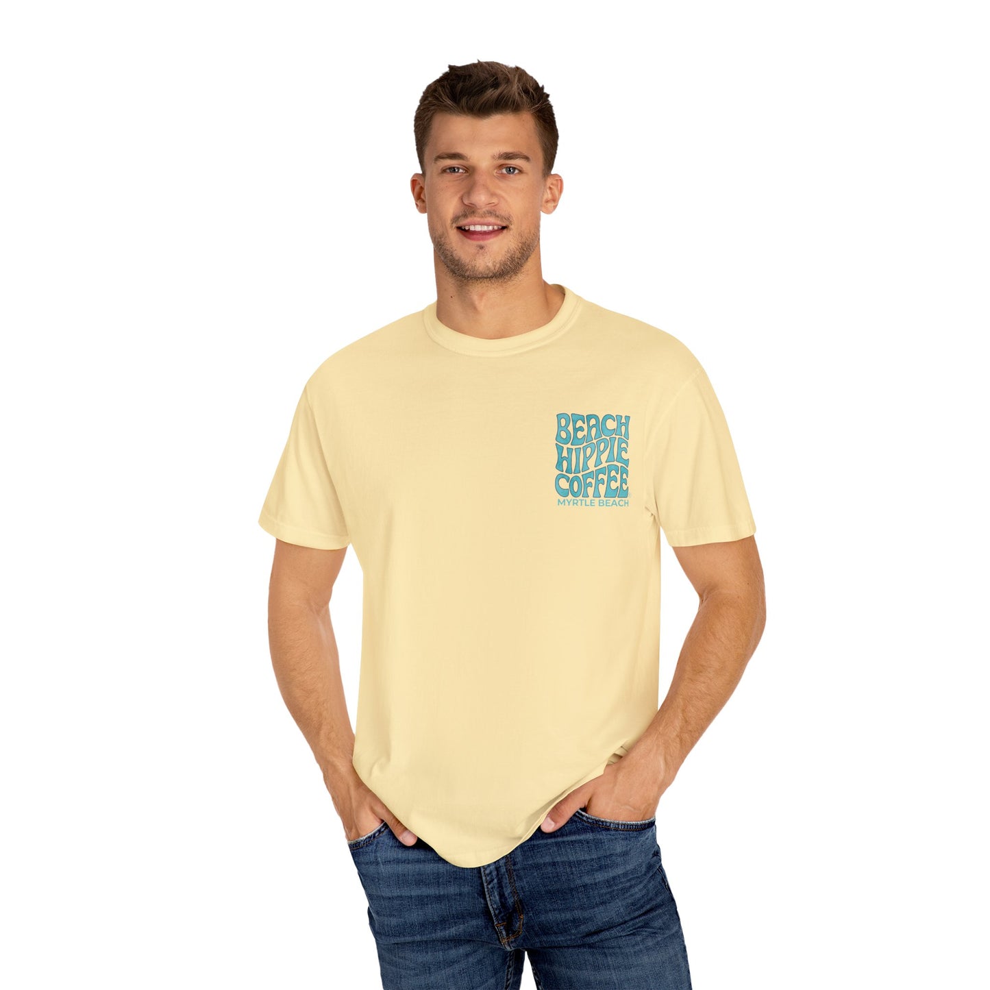 Beach Hippie Coffee Faith Can Move Mountains Tee