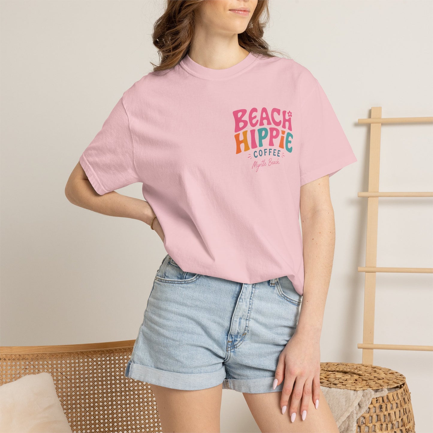 Beach Hippie T-Shirt — 'Beach Hippie Coffee' Vintage Surf Graphic Tee