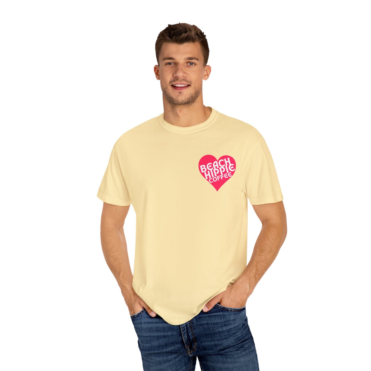 Beach Hippie Coffee T-Shirt - I Am Enough Graphic Tee