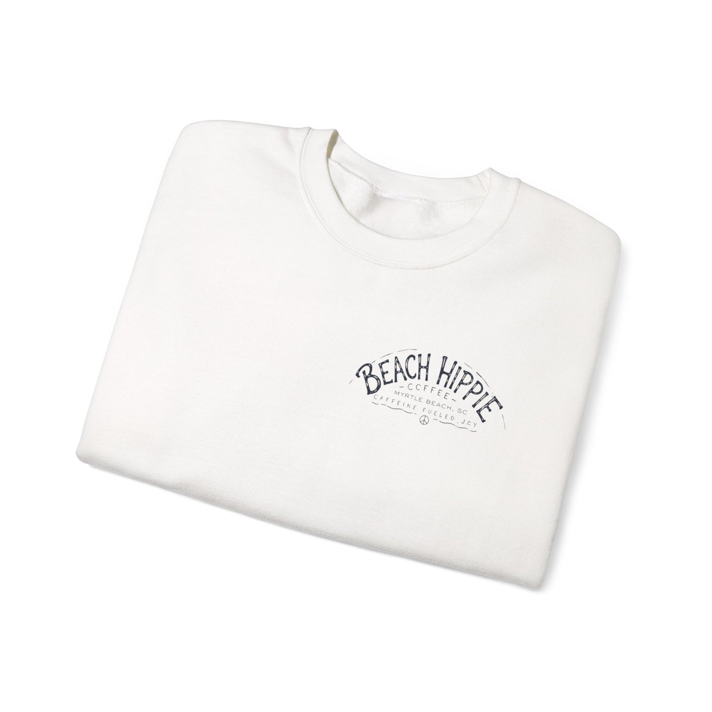 Beach Hippie Crewneck Sweatshirt — Casual Coastal Pullover