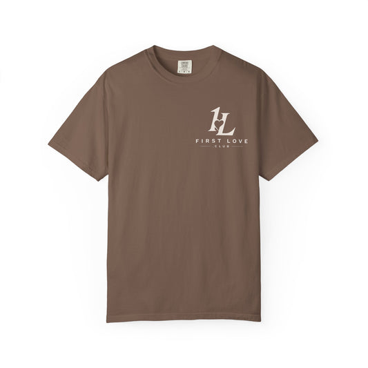 First Love Mountain T-Shirt — "Greater Is He" Christian Faith Tee