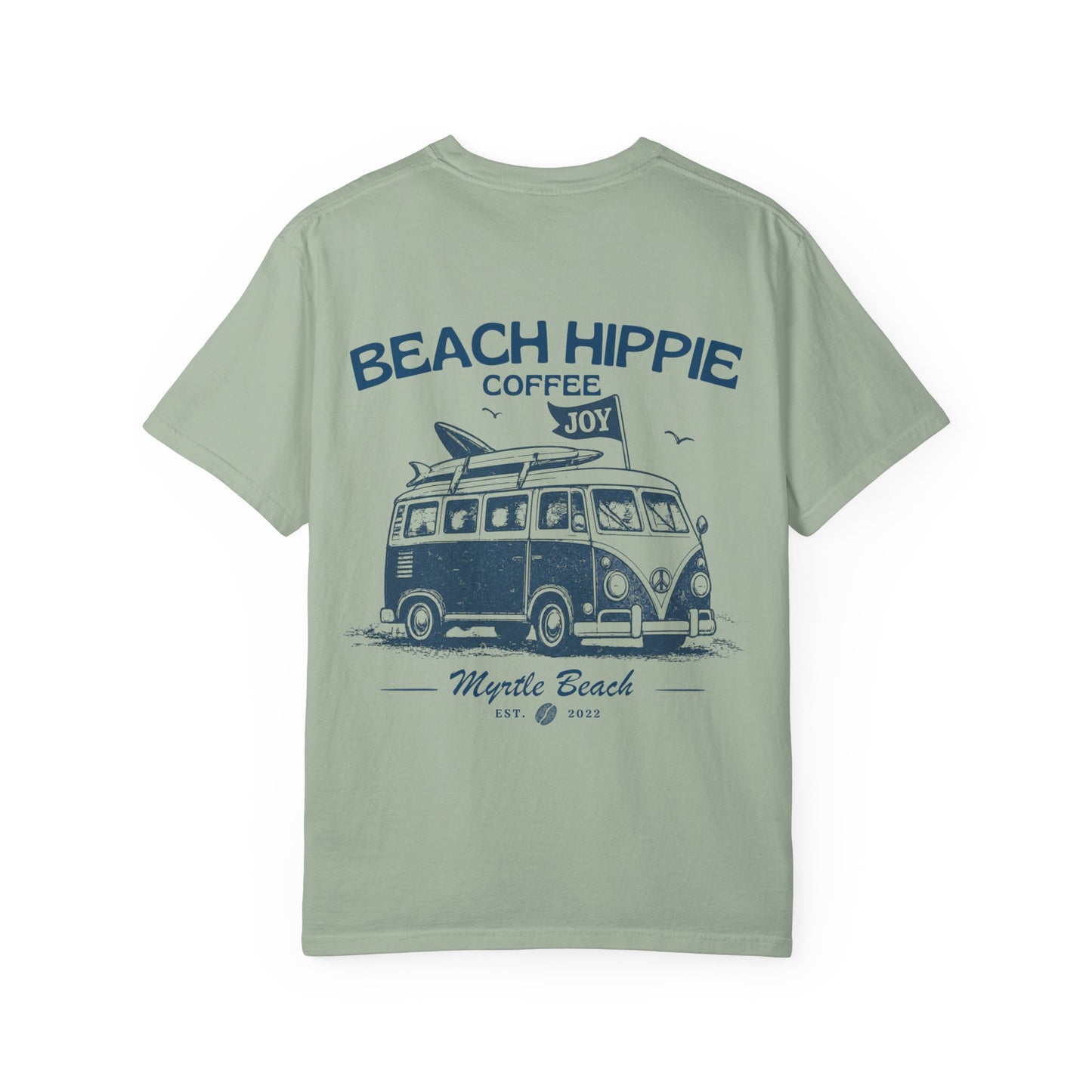 Beach Hippie T-Shirt — 'Beach Hippie Coffee' Vintage VW Van Myrtle Beach Tee