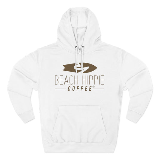 Beach Hippie Coffee Hoodie — "Caffeine Fueled Joy" Vintage Van Pullover