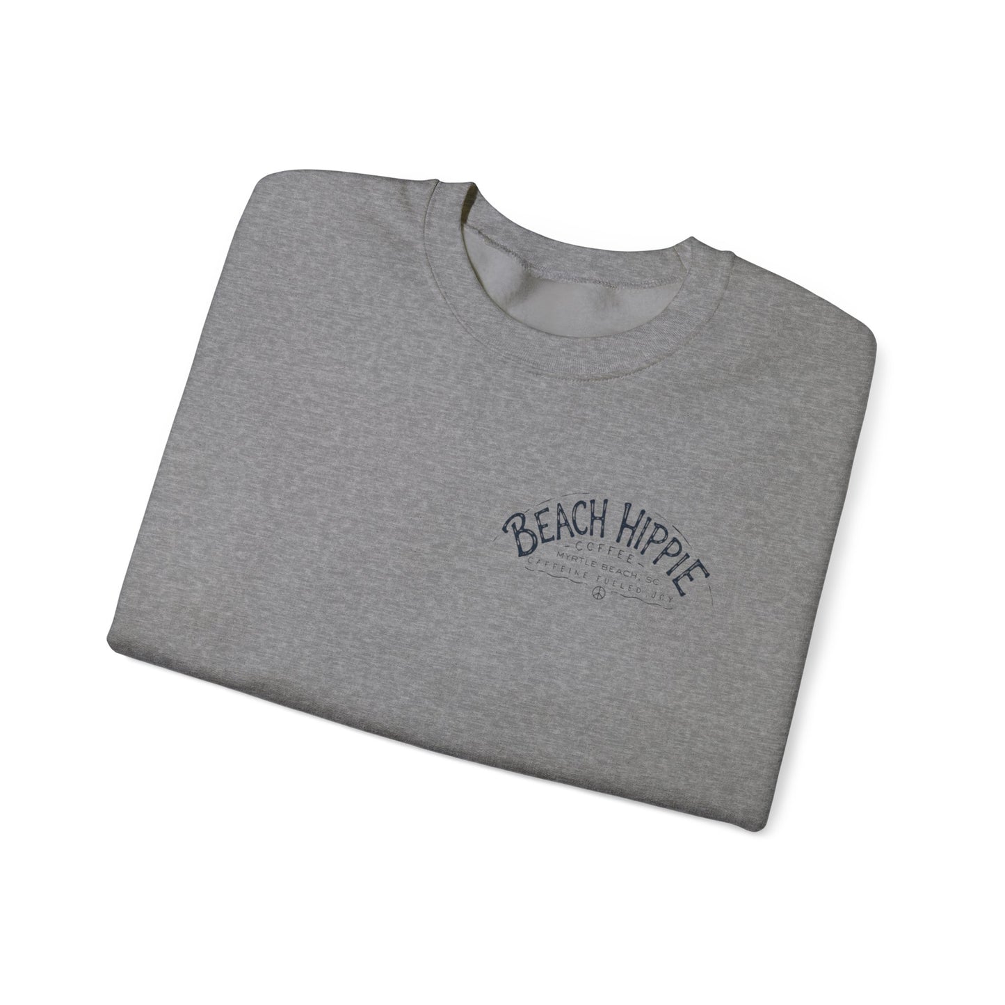 Beach Hippie Crewneck Sweatshirt — Casual Coastal Pullover