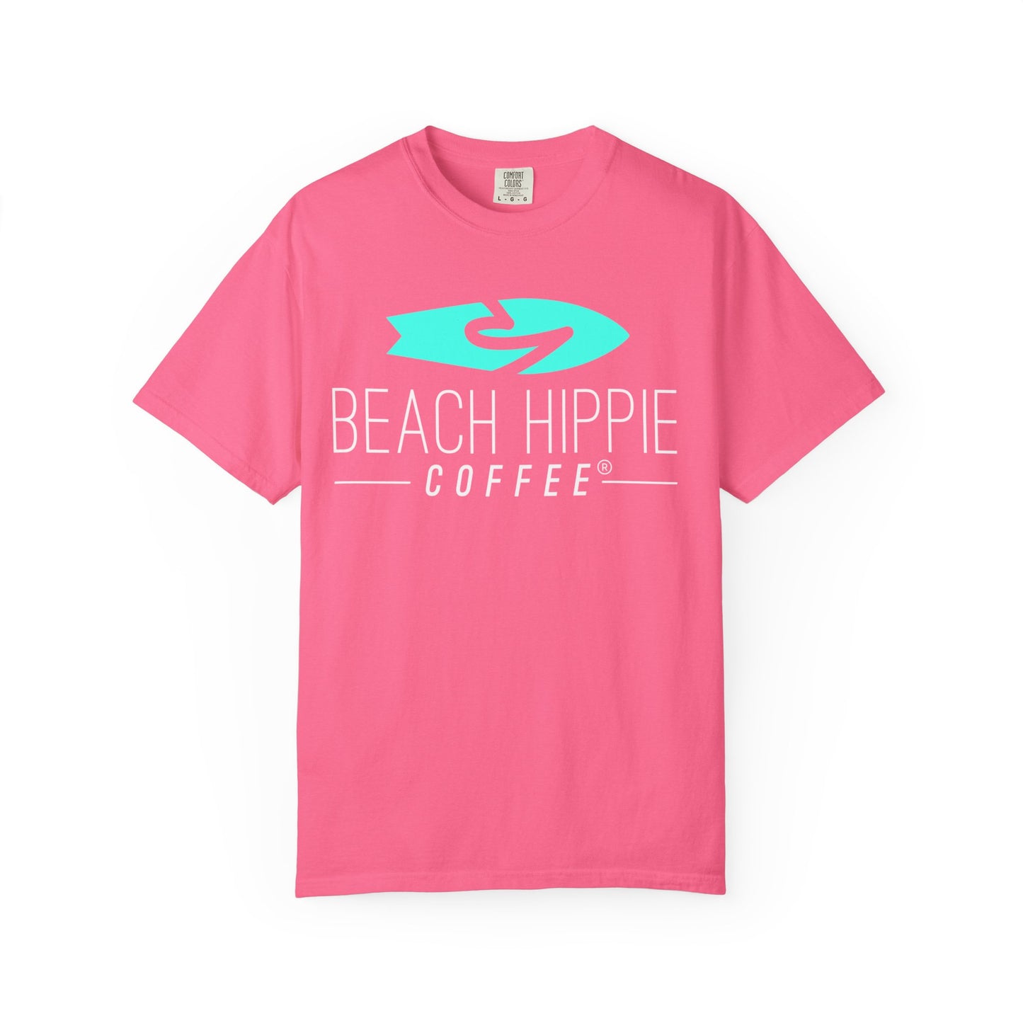 Beach Hippie Coffee T-Shirt — 'Beach Hippie' VW Bus & Manifesto