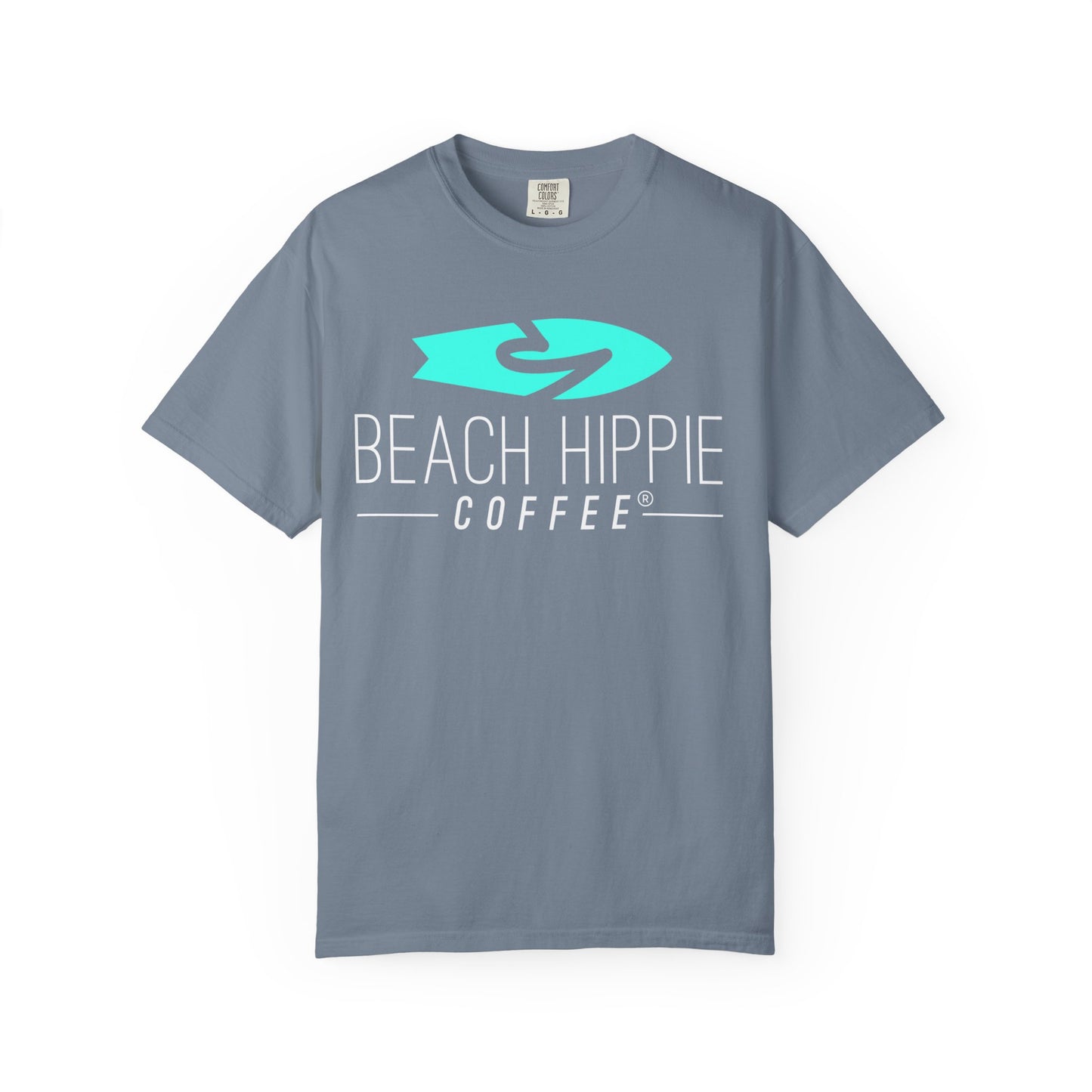 Beach Hippie Coffee T-Shirt — 'Beach Hippie' VW Bus & Manifesto