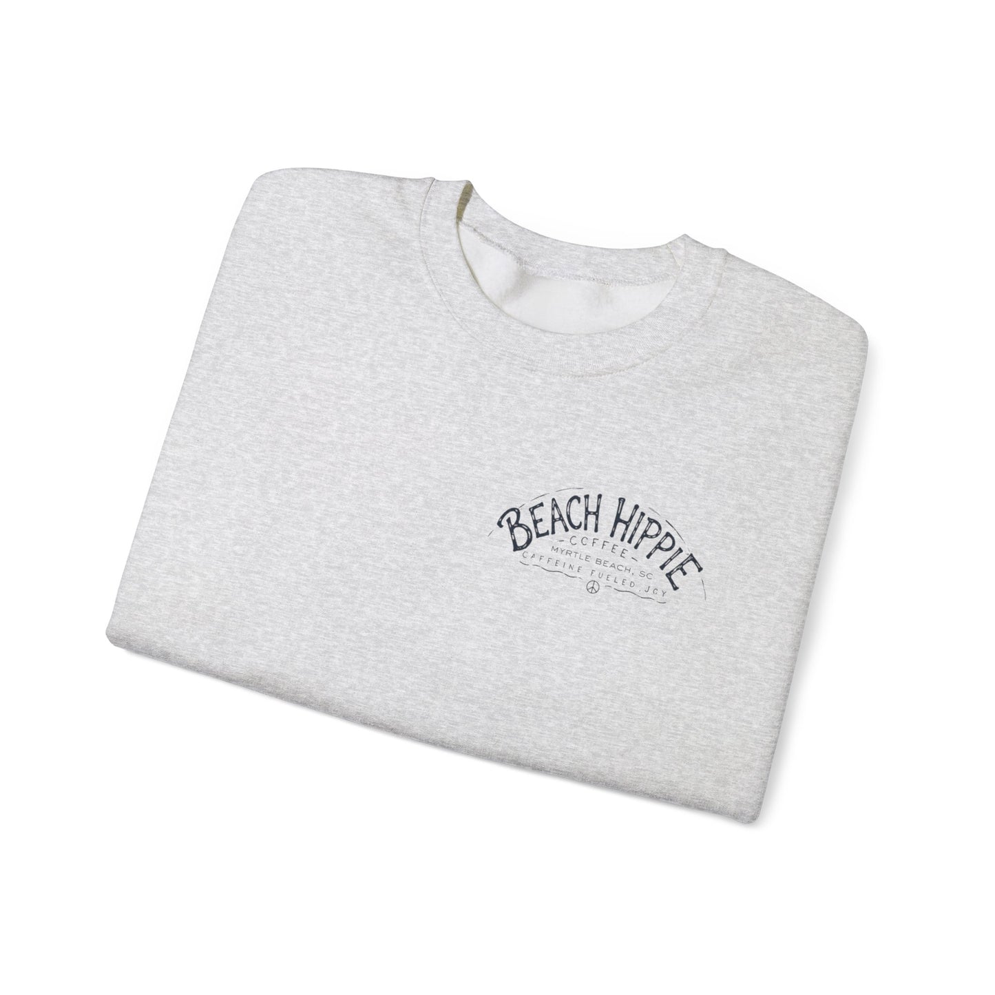 Beach Hippie Crewneck Sweatshirt — Casual Coastal Pullover