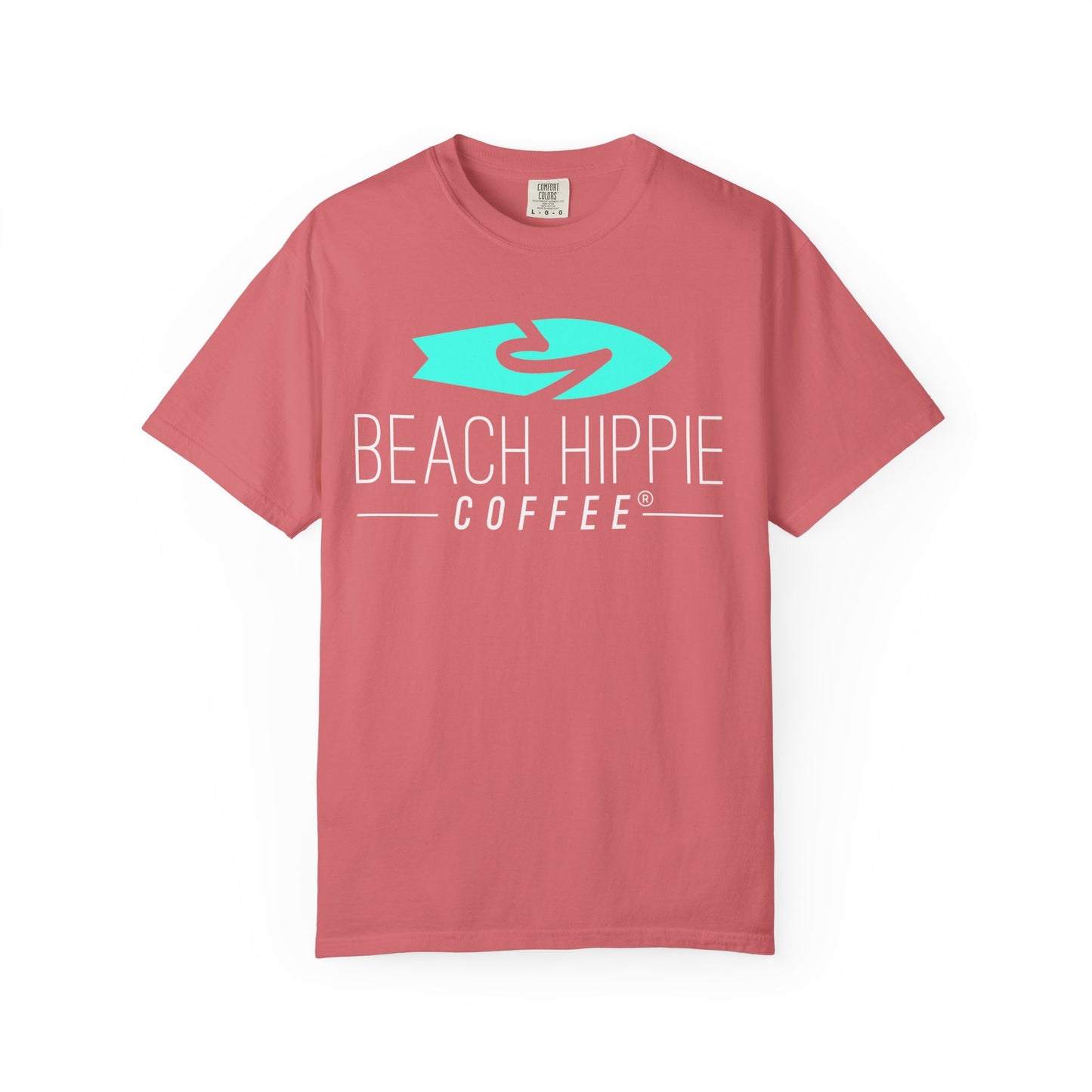 Beach Hippie Coffee T-Shirt — 'Beach Hippie' VW Bus & Manifesto