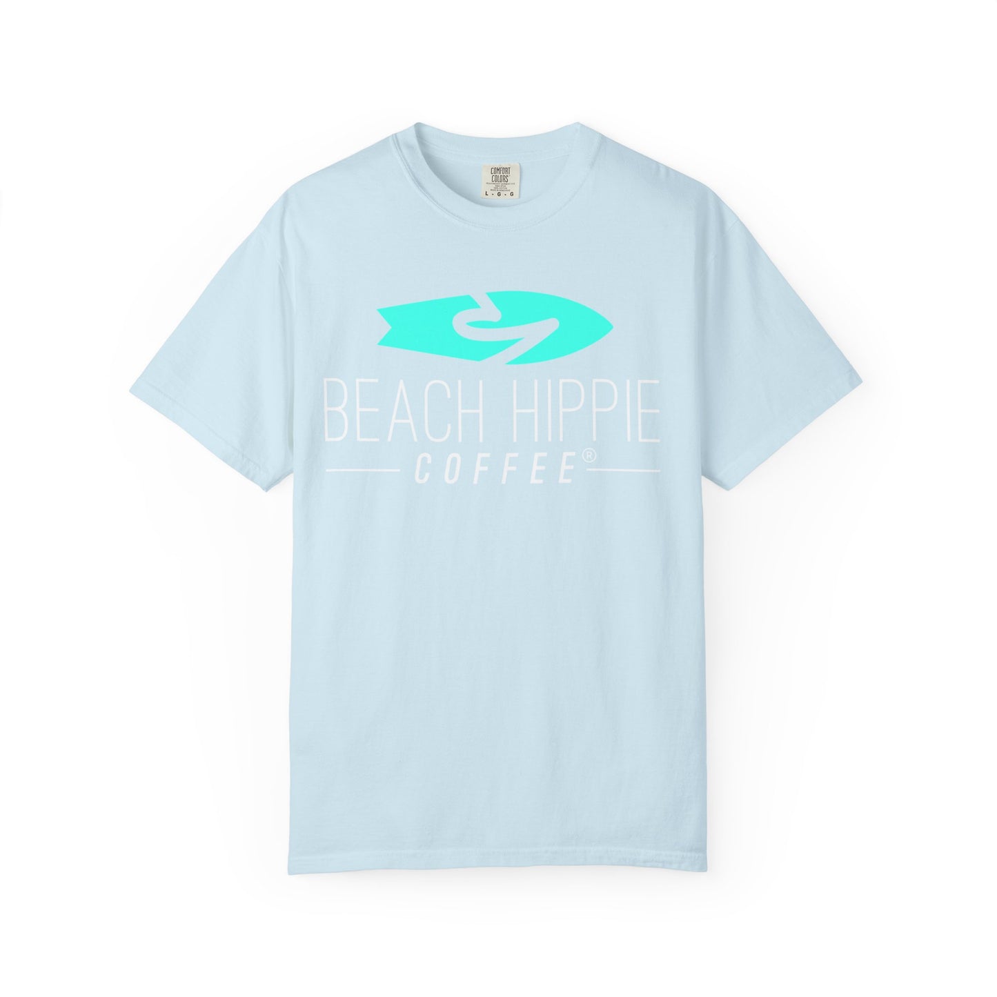 Beach Hippie Coffee T-Shirt — 'Beach Hippie' VW Bus & Manifesto