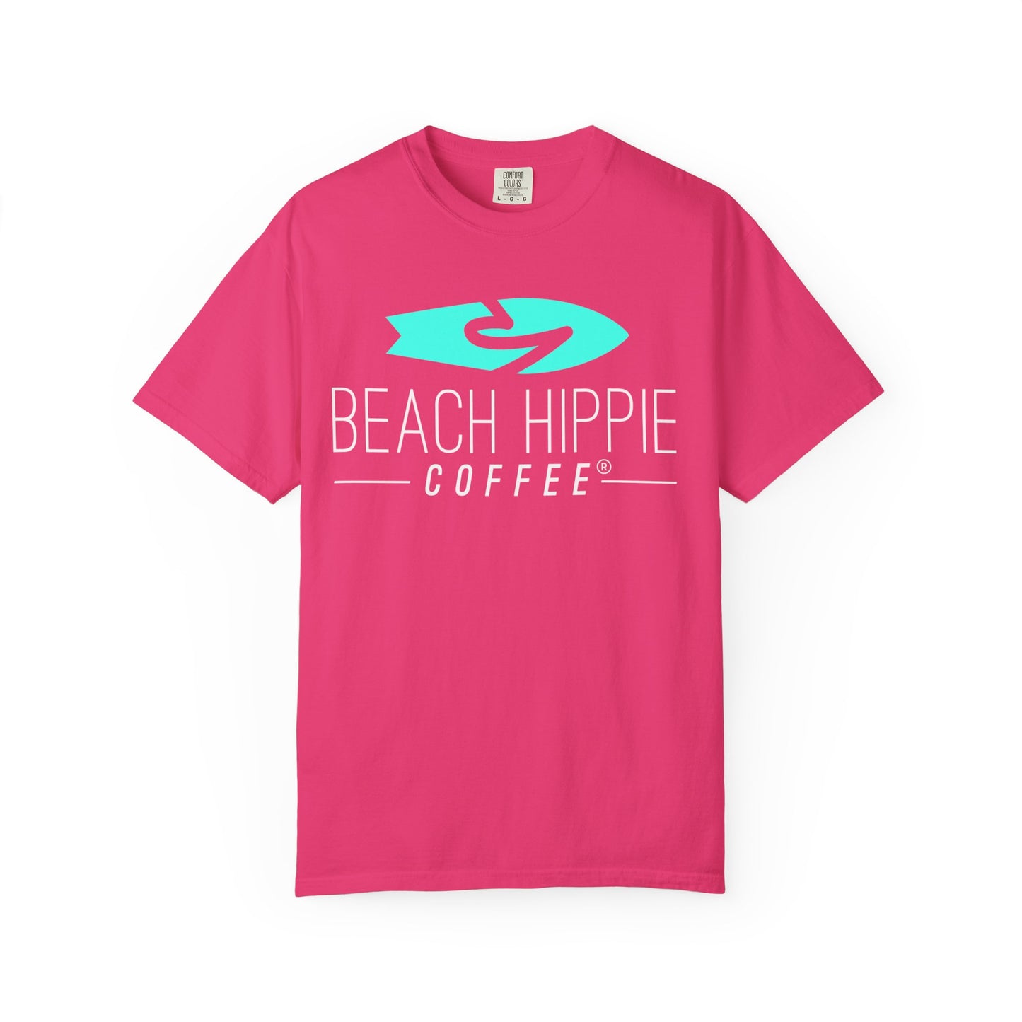 Beach Hippie Coffee T-Shirt — 'Beach Hippie' VW Bus & Manifesto