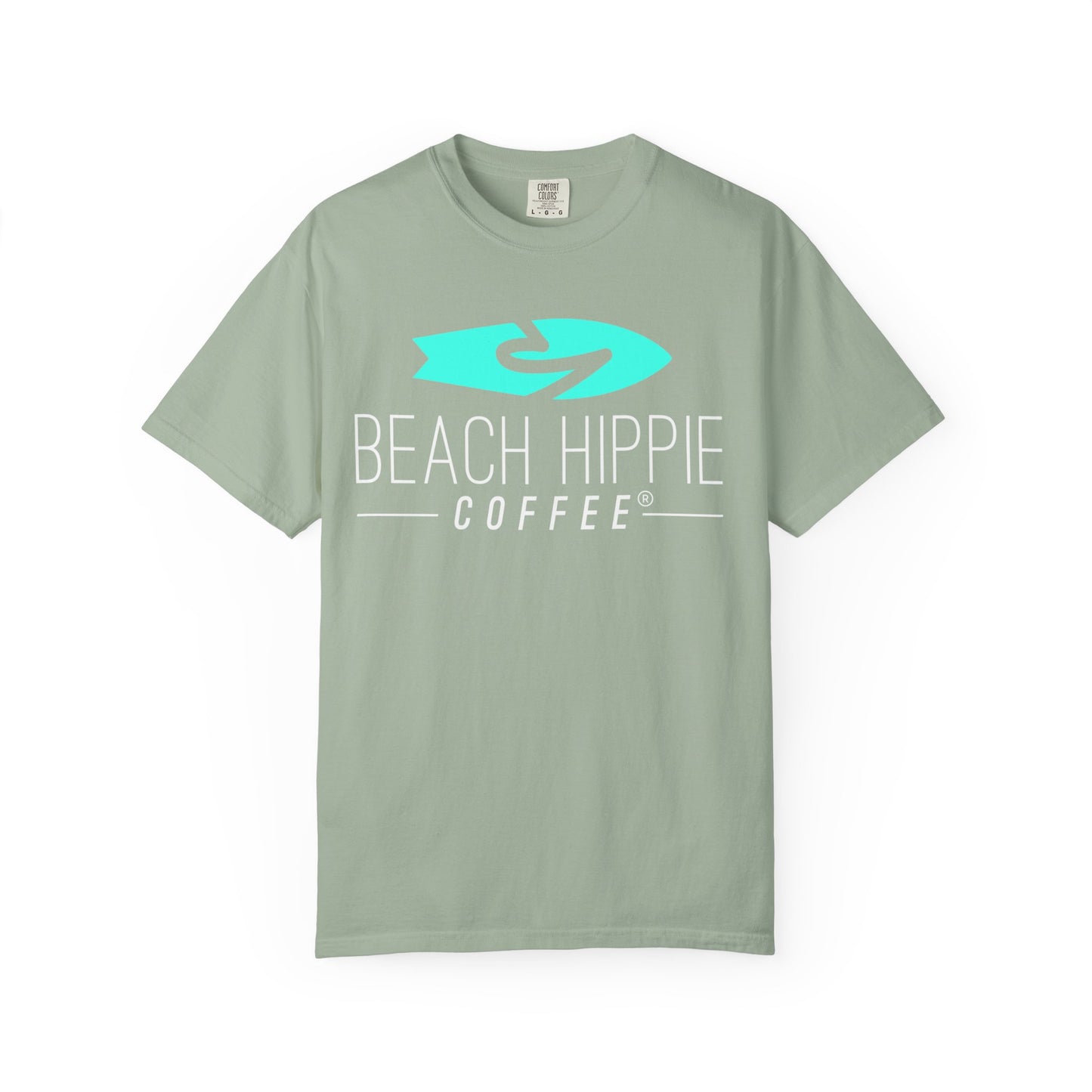 Beach Hippie Coffee T-Shirt — 'Beach Hippie' VW Bus & Manifesto