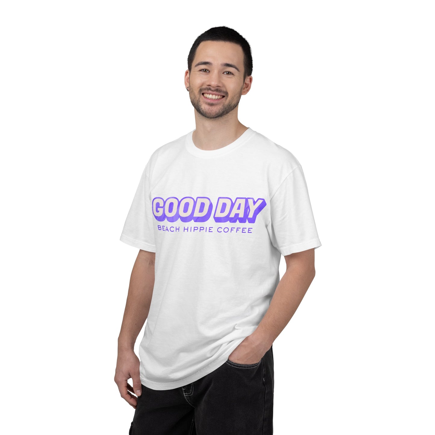 Good Day Graphic T-Shirt — "Today... I Am" Inspirational Beach Coffee Tee