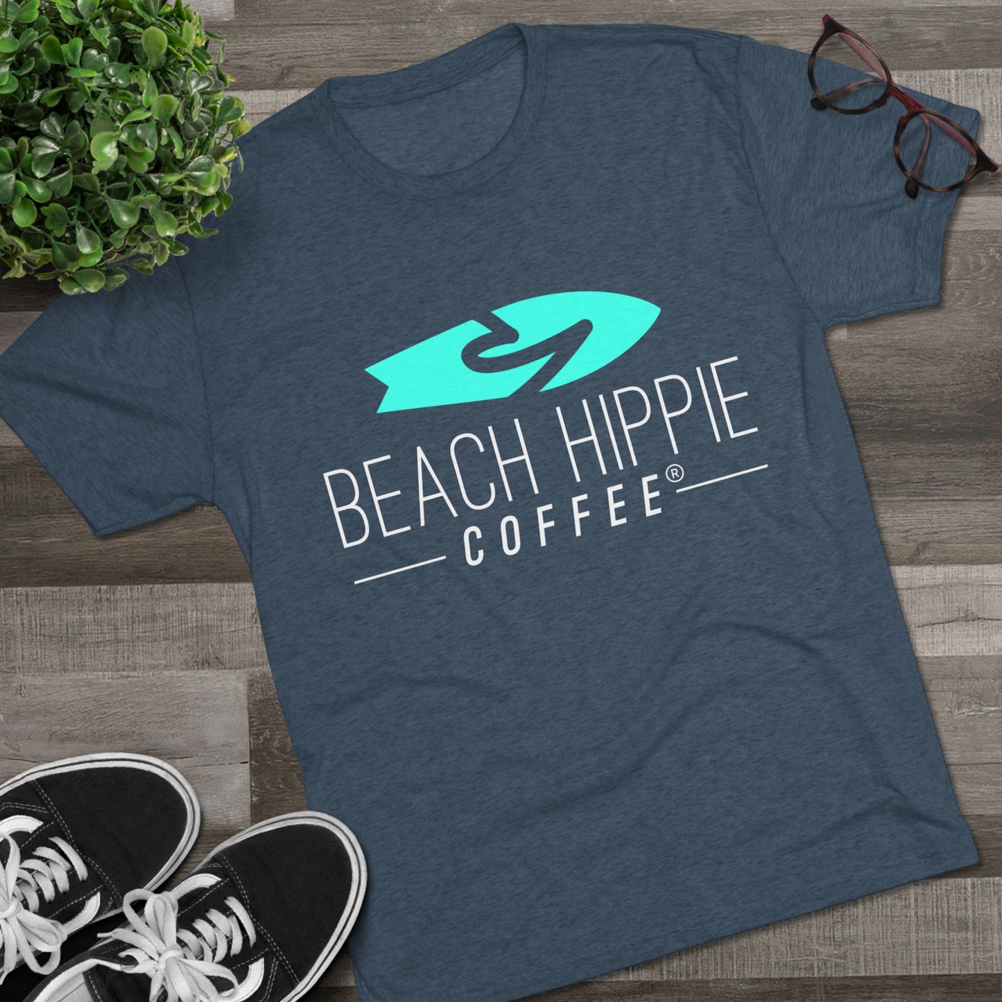 Beach Hippie Coffee Unisex Crew Tee - VW T-Shirt for Beach Lovers