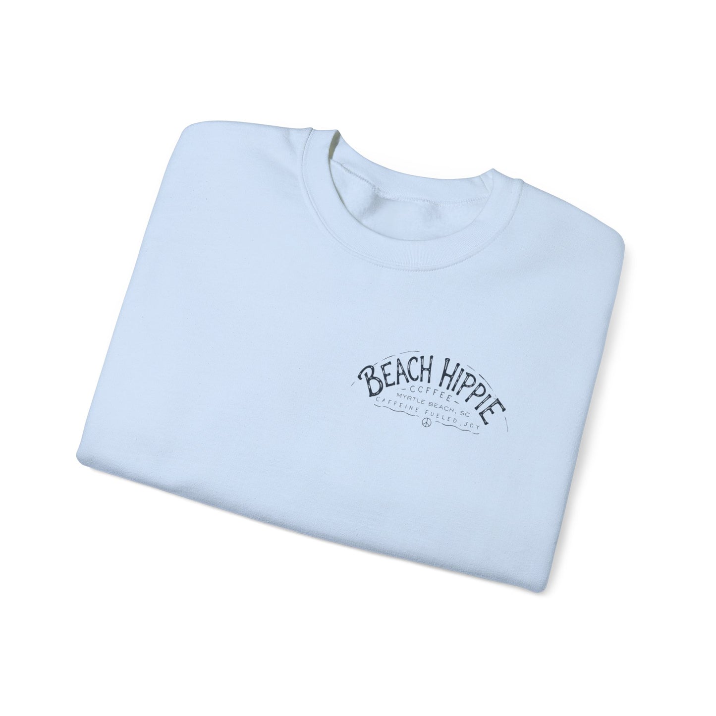 Beach Hippie Crewneck Sweatshirt — Casual Coastal Pullover