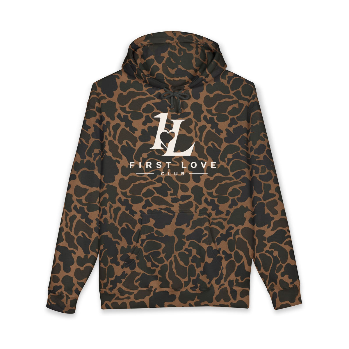 First Love Club Hoodie — Retro Monogram Pullover
