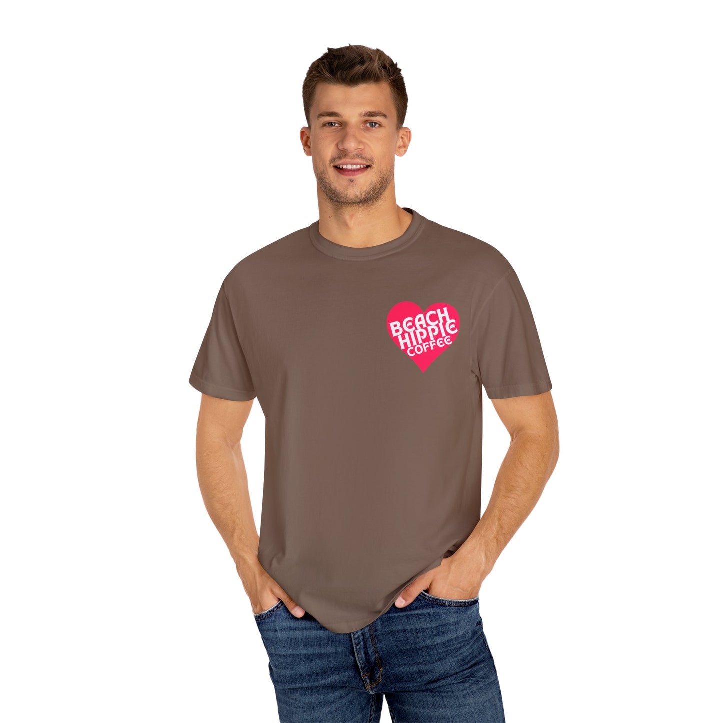Beach Hippie Coffee T-Shirt - I Am Enough Graphic Tee