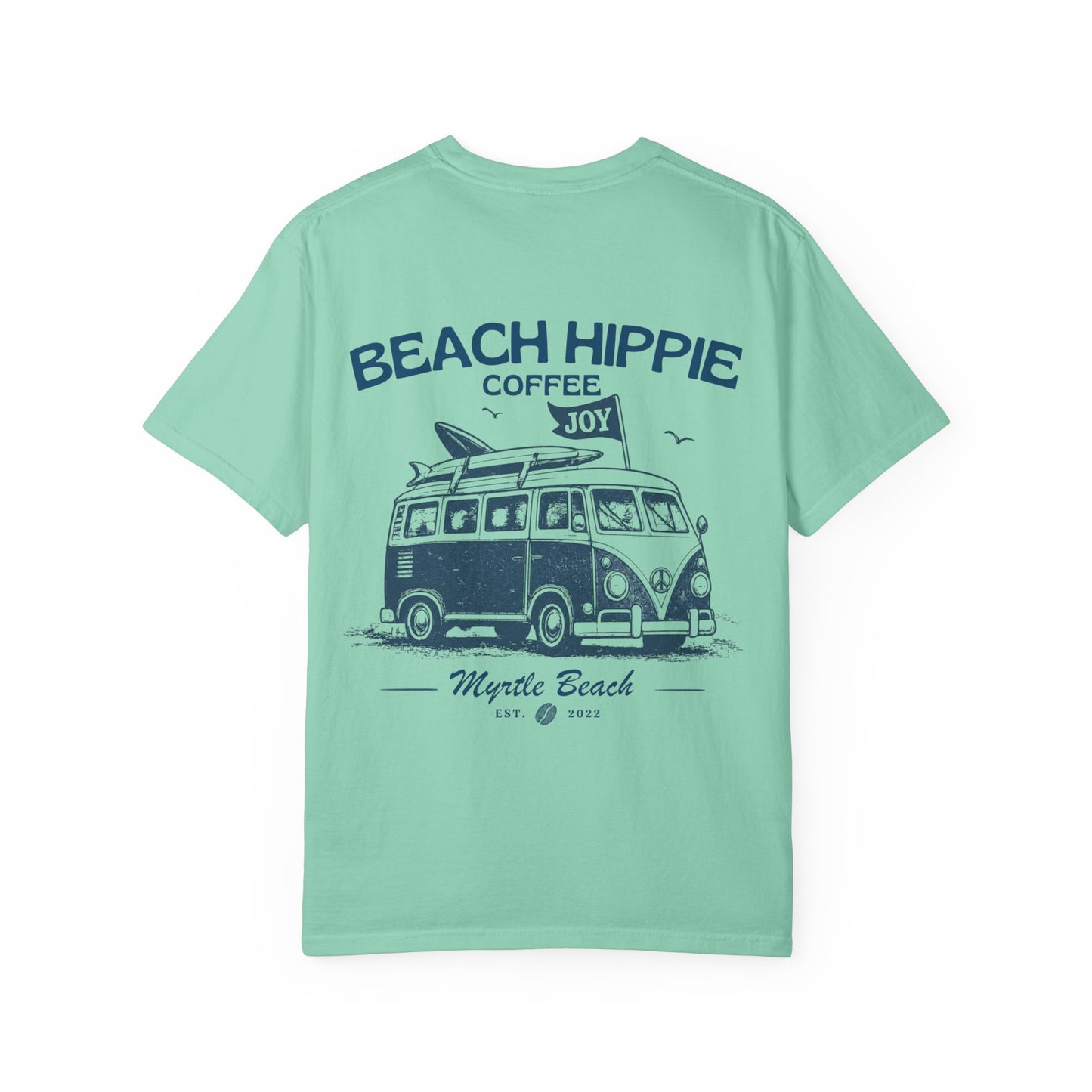 Beach Hippie T-Shirt — 'Beach Hippie Coffee' Vintage VW Van Myrtle Beach Tee