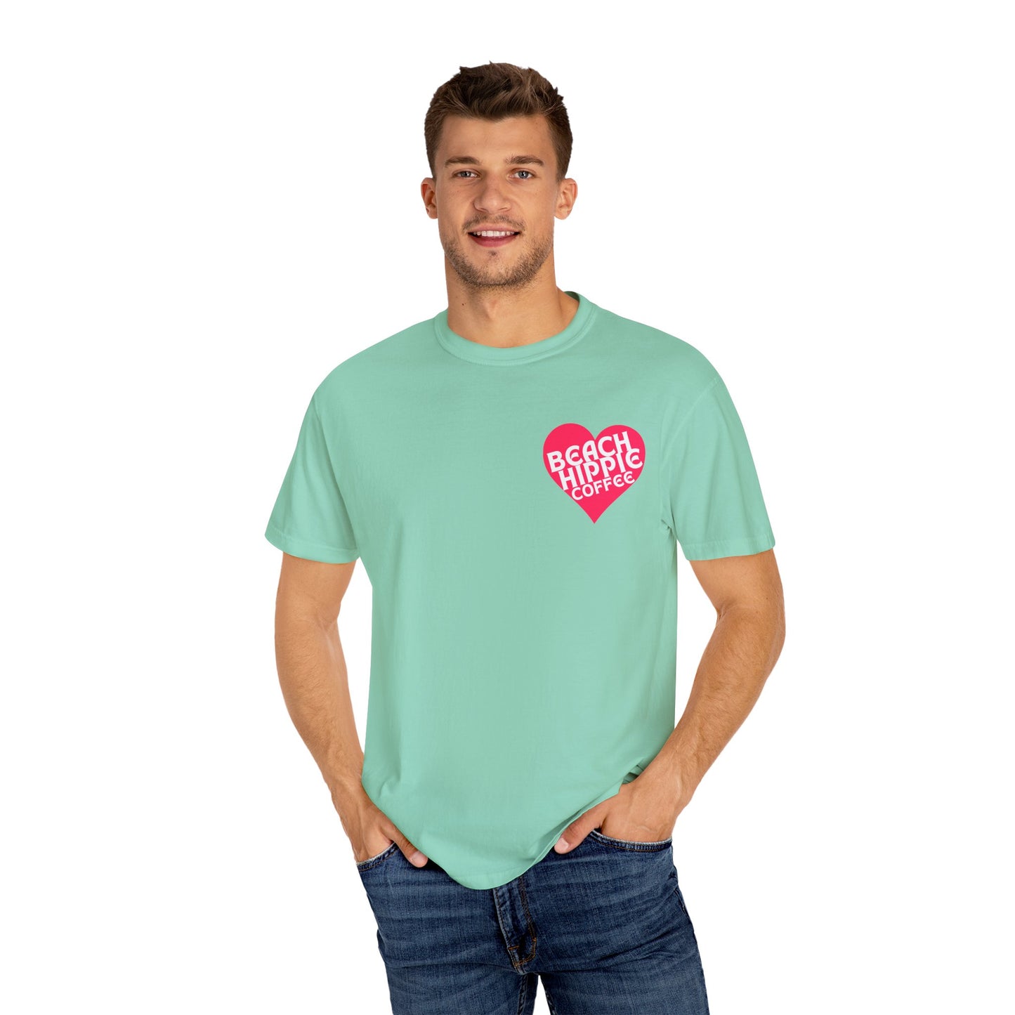 Beach Hippie Coffee T-Shirt - I Am Enough Graphic Tee