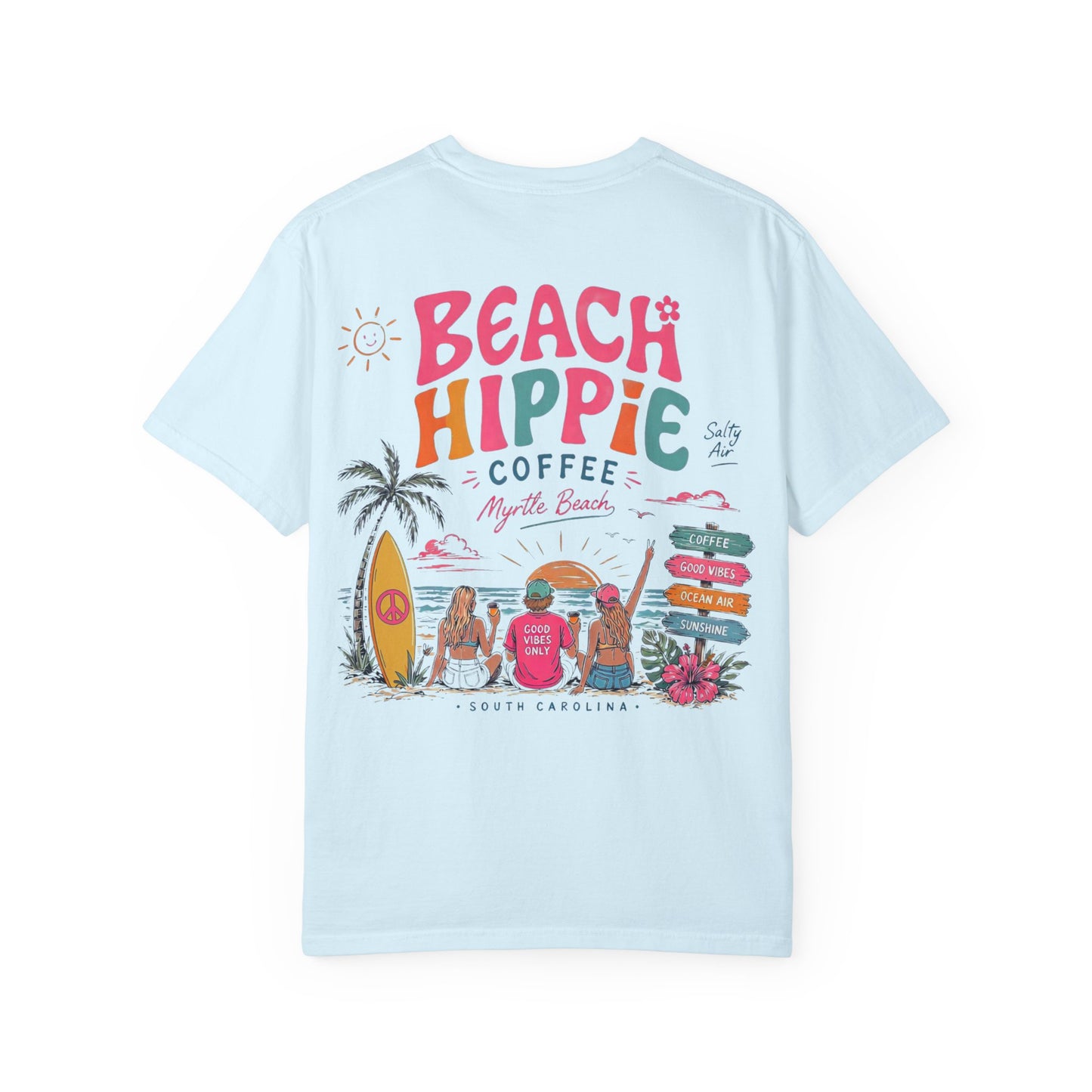 Beach Hippie T-Shirt — 'Beach Hippie Coffee' Vintage Surf Graphic Tee