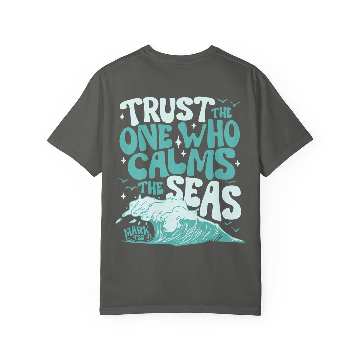 Beach Hippe Coffee T-Shirt — Trust the One Who Calms the Seas