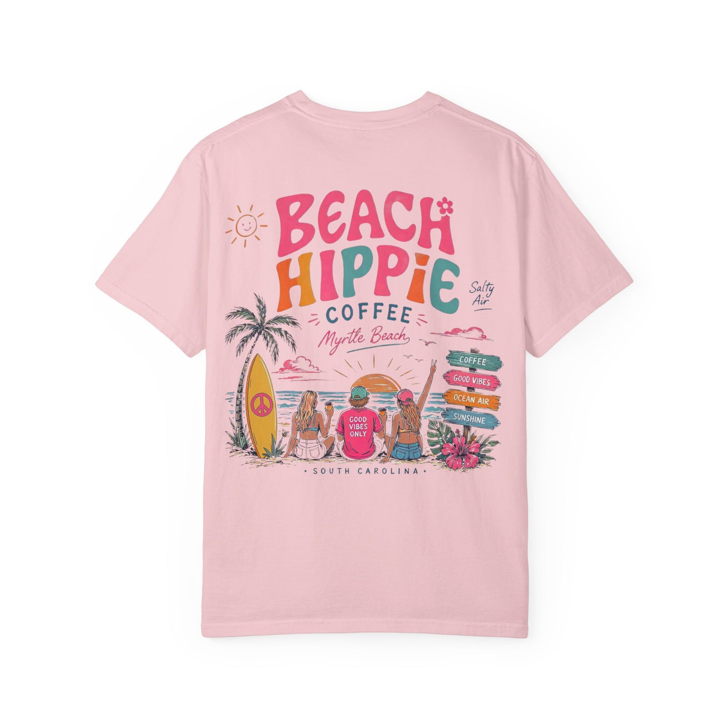 Beach Hippie T-Shirt — 'Beach Hippie Coffee' Vintage Surf Graphic Tee