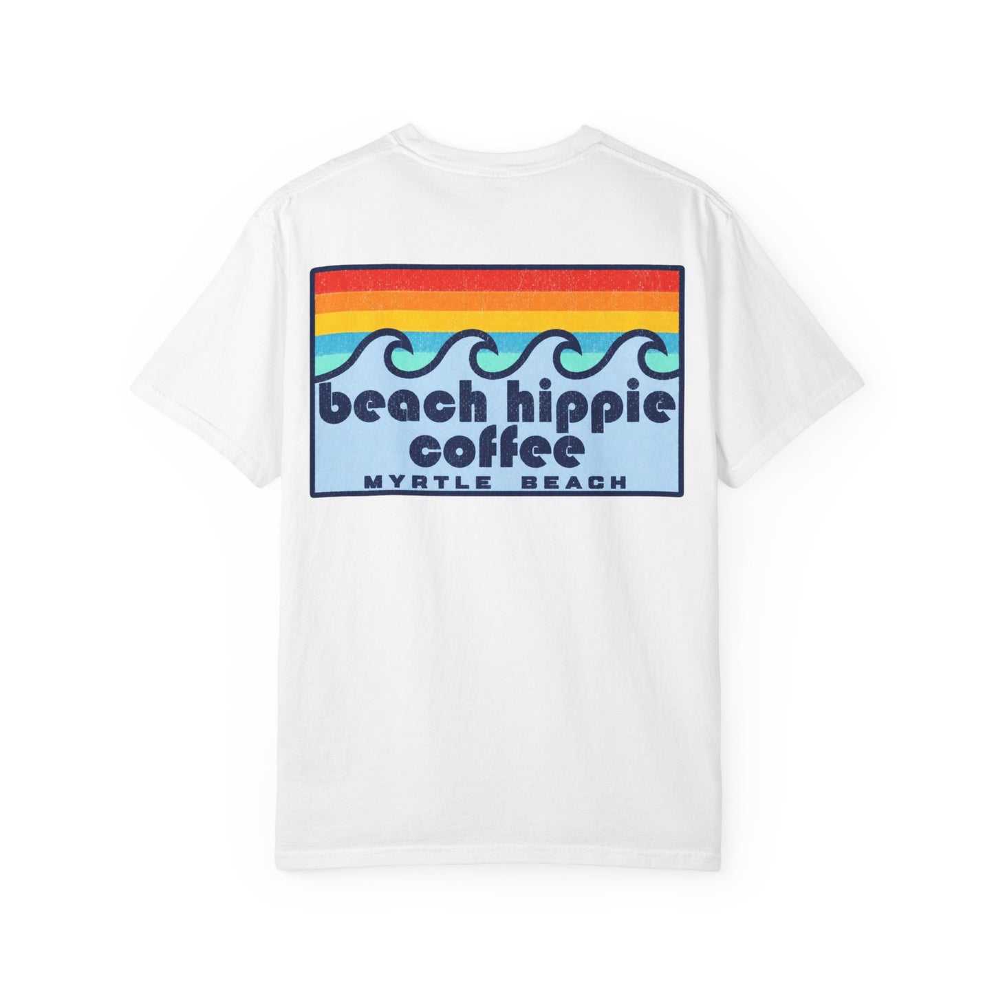 Beach Hippie Coffee T-Shirt — Myrtle Beach Retro Wave Tee