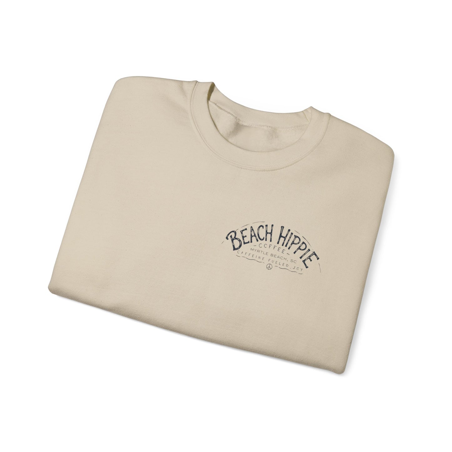 Beach Hippie Crewneck Sweatshirt — Casual Coastal Pullover