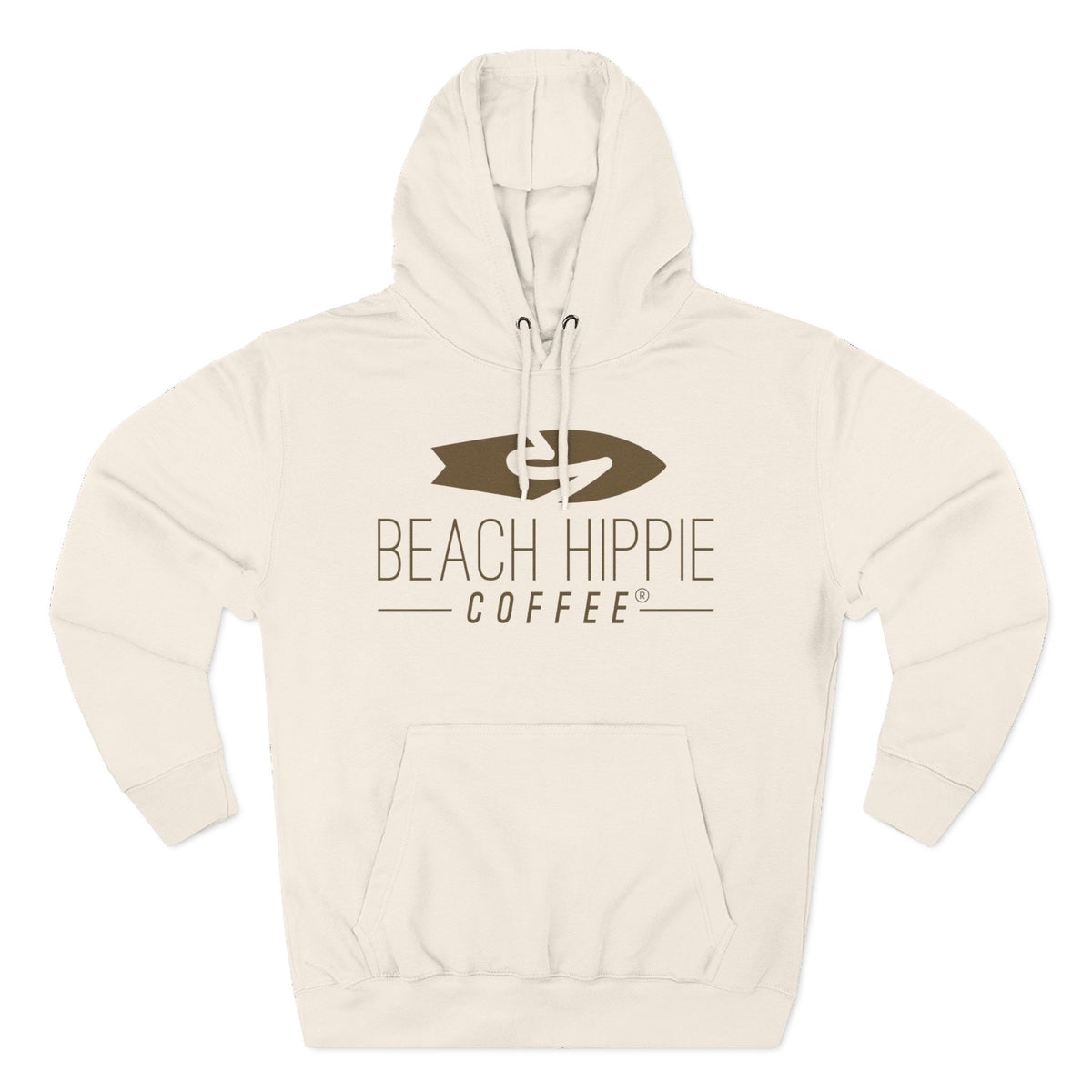 Beach Hippie Coffee Hoodie — "Caffeine Fueled Joy" Vintage Van Pullover