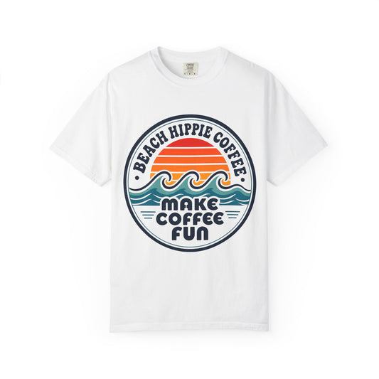 Coffee Club T-Shirt — "Make Coffee Fun" Retro Beach Surf Graphic