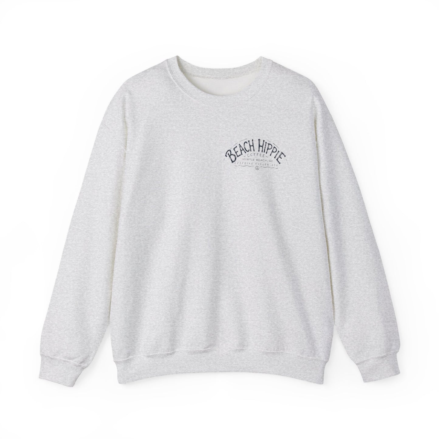 Beach Hippie Crewneck Sweatshirt — Casual Coastal Pullover