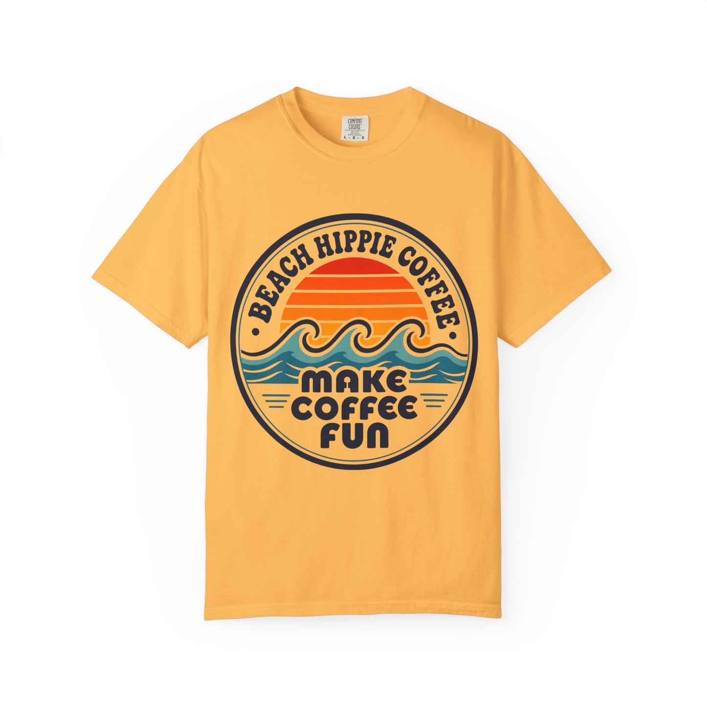 Coffee Club T-Shirt — "Make Coffee Fun" Retro Beach Surf Graphic