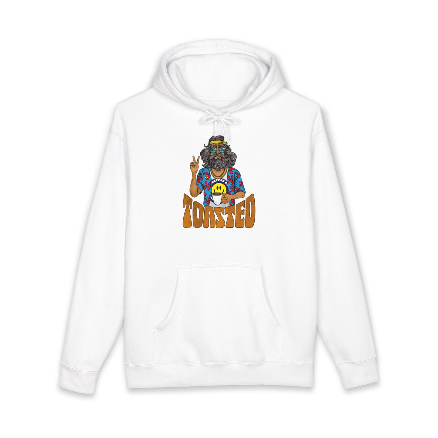 Hoodie — 'Toasted' Hippie Coffee Graphic Pullover Beach Hippie Coffe