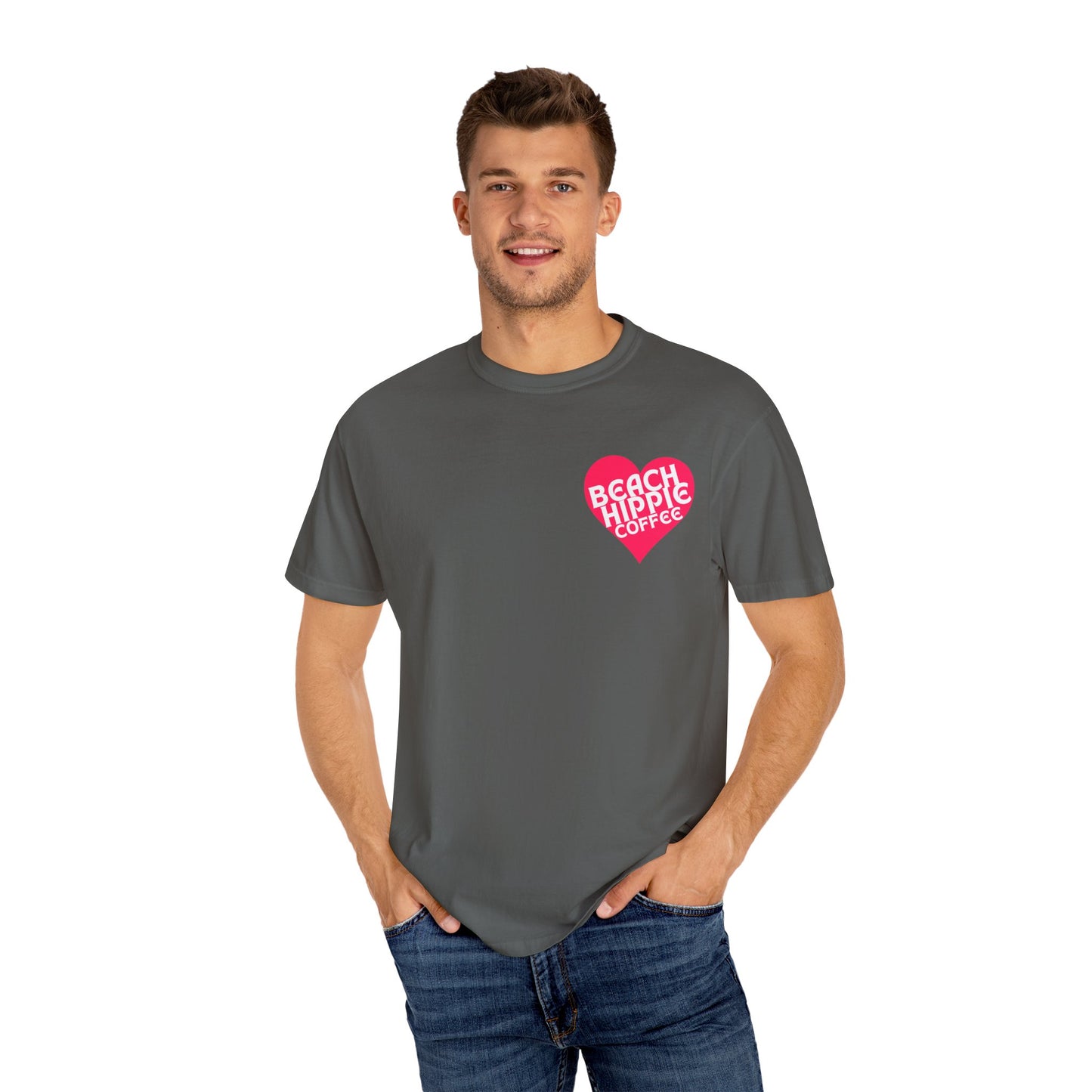 Beach Hippie Coffee T-Shirt - I Am Enough Graphic Tee