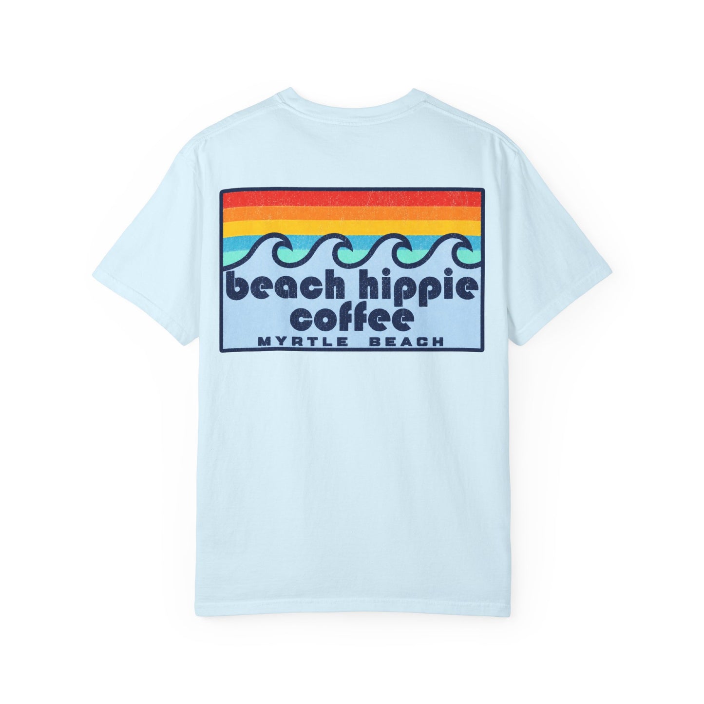 Beach Hippie Coffee T-Shirt — Myrtle Beach Retro Wave Tee