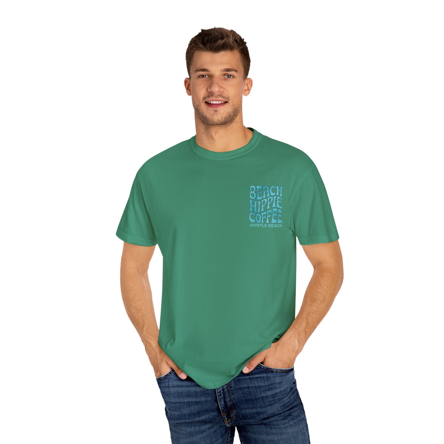Beach Hippie Coffee Faith Can Move Mountains Tee