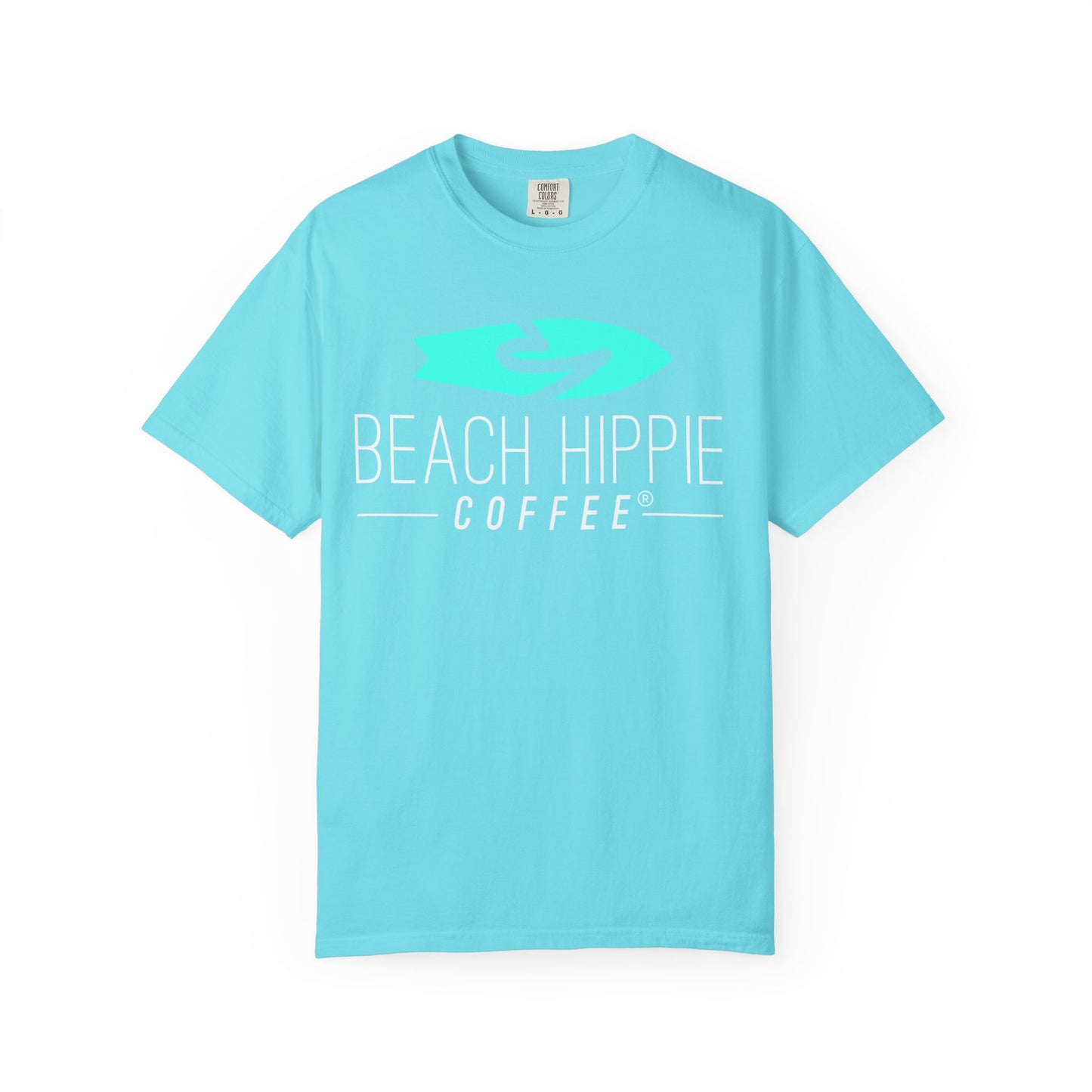 Beach Hippie Coffee T-Shirt — 'Beach Hippie' VW Bus & Manifesto