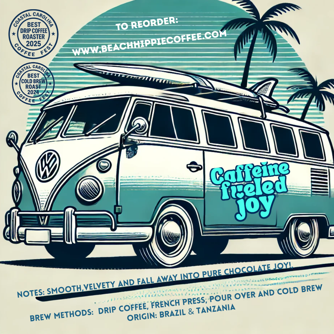 Caffeine Fueled Joy Coffee Bean