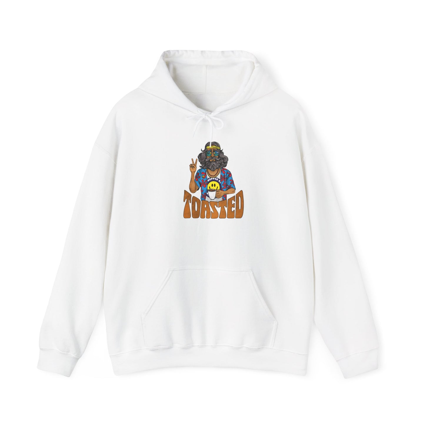 Beach Hippie Coffee Hoodie — "Toasted" Graphic Myrtle Beach Coffee Shop Sweatshirt