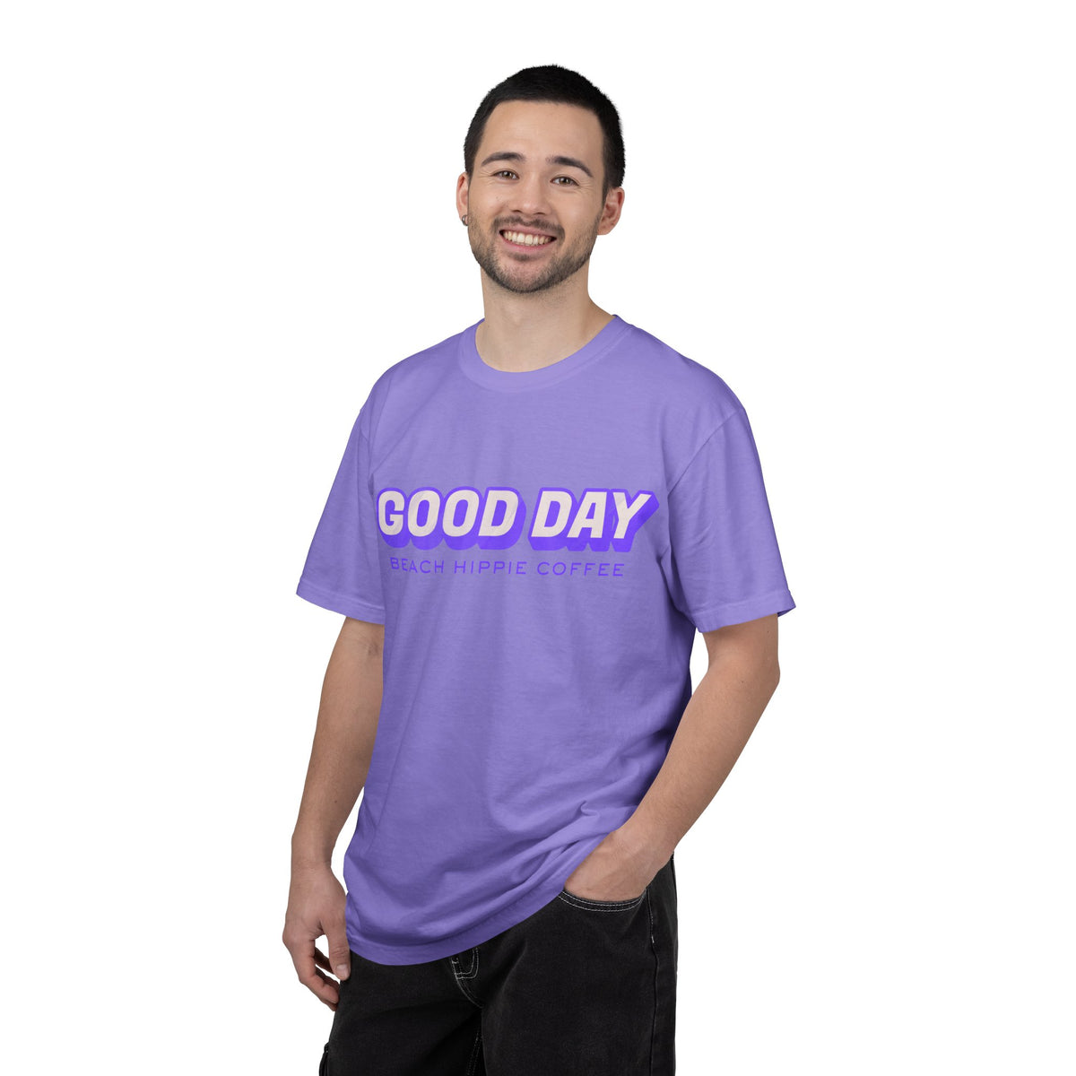 Good Day Graphic T-Shirt — "Today... I Am" Inspirational Beach Coffee Tee