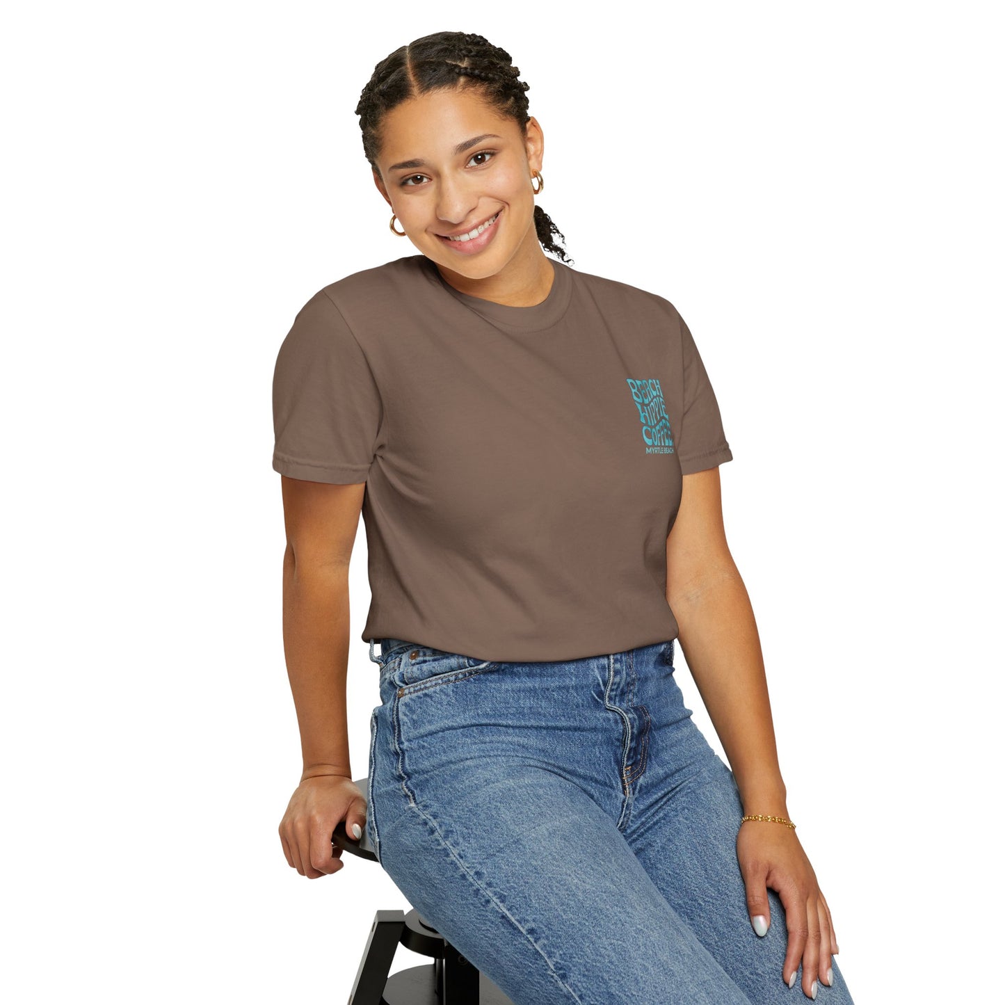 Cat Beach T-Shirt — "Life Is Greater With Unconditional Meow Love" Graphic Tee
