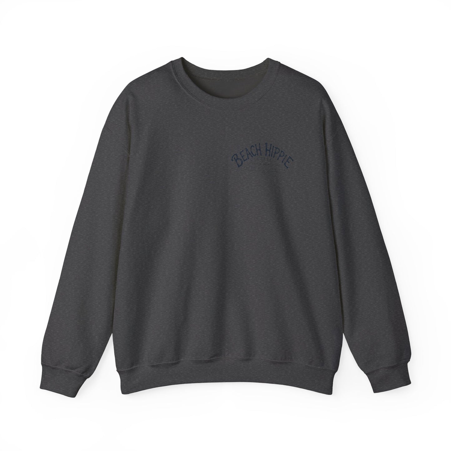 Beach Hippie Crewneck Sweatshirt — Casual Coastal Pullover
