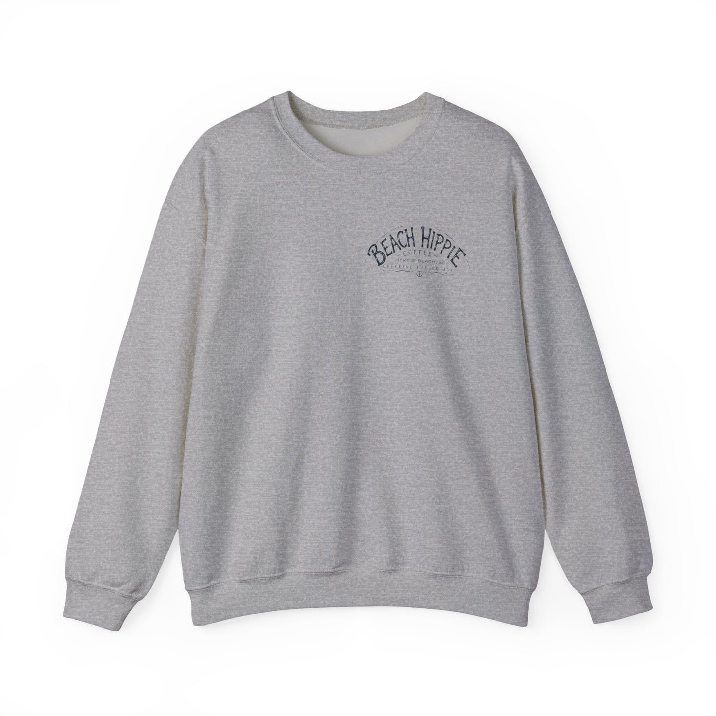 Beach Hippie Crewneck Sweatshirt — Casual Coastal Pullover