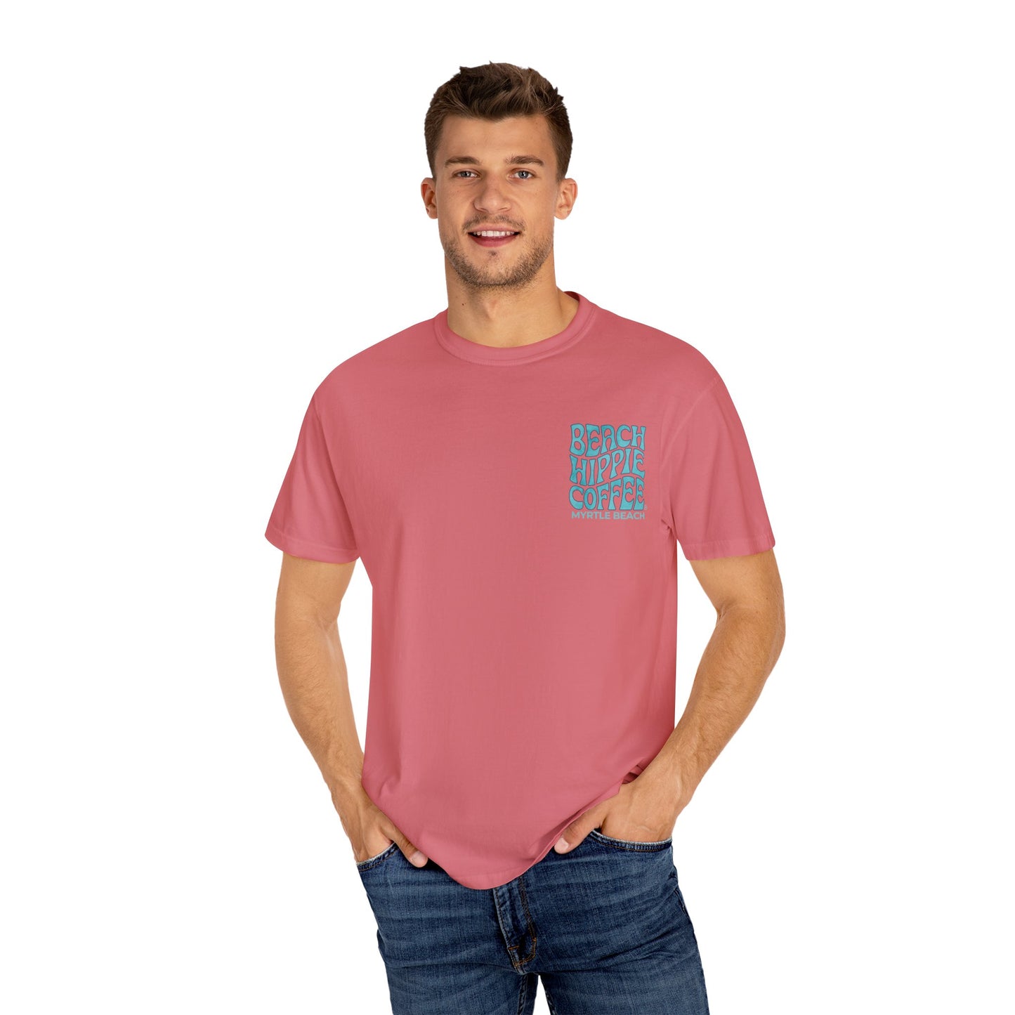 Beach Hippie Coffee Faith Can Move Mountains Tee